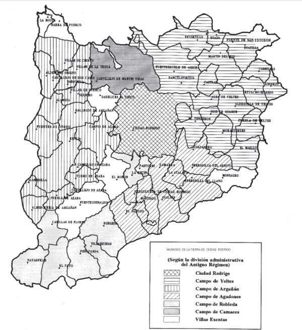 campos y municipios del alfoz de Ciudad Rodrigo en el antiguo régimen